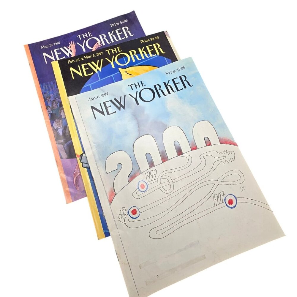 Vintage The New Yorker Magazines 1997 Lot Of 3 Iconic Covers Collectible CM2213